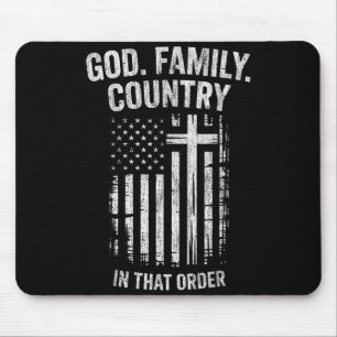 Mousepad Deus família país nessa ordem patriótico