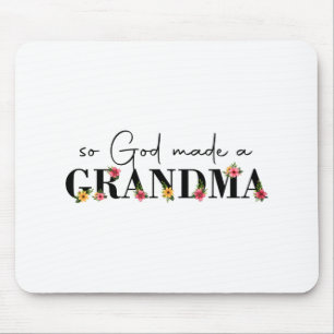 Mousepad Deus Fez A Avó Flor Vovó Feliz Mães Da