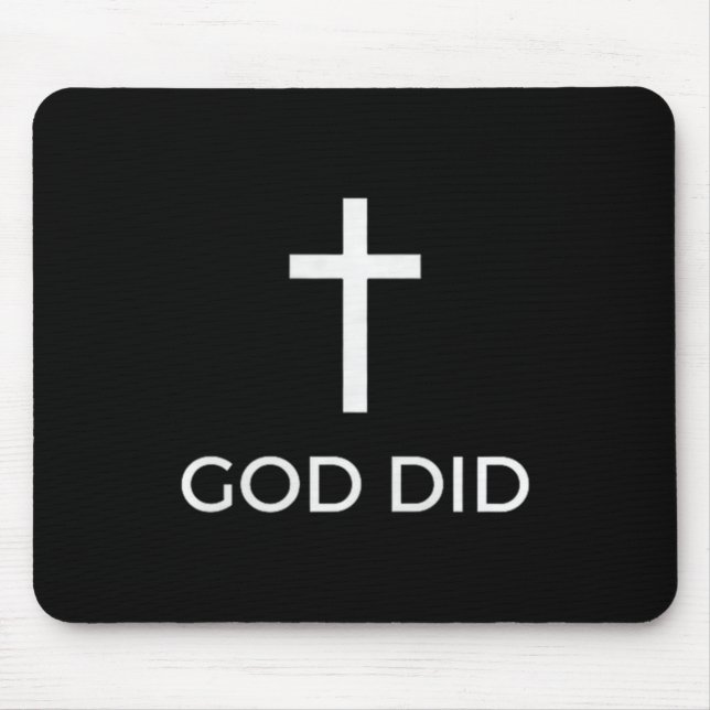 Mousepad Deus Fez Testemunho de Fé Cristã Bênção Milagre (Frente)