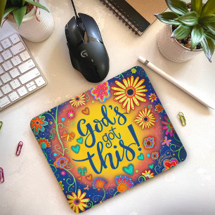 Mousepad Deus Floral bonito tem essa inspirividade do Mouse