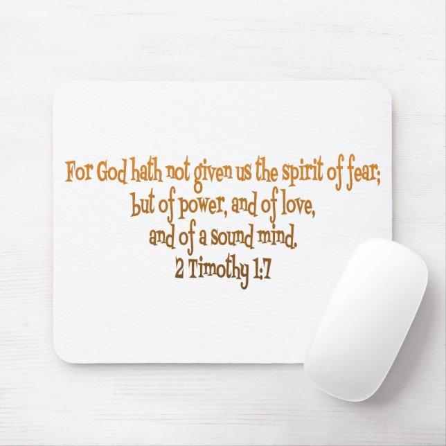 Mousepad Deus Hath Não Nos Deu O Espírito Do Medo (Com mouse)