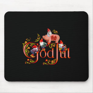 Mousepad Deus Jul Escandinavo do Natal Porco de Marzipã