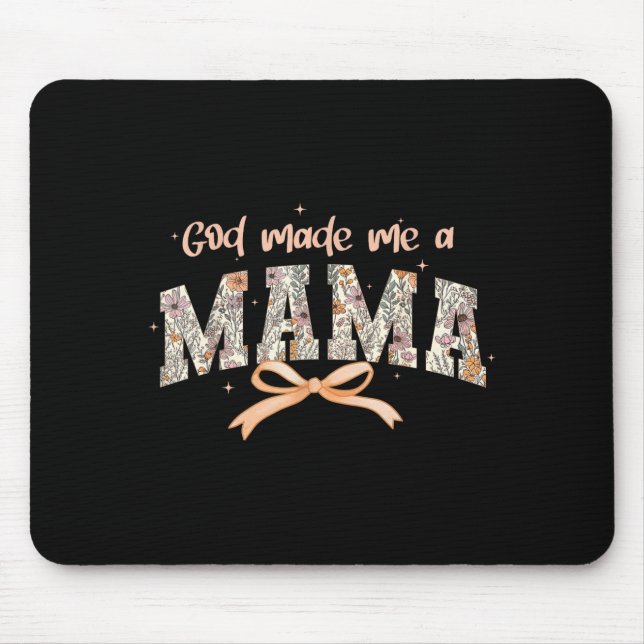 Mousepad Deus Me Fez Uma Mãe Cristã Mães Moda Fé-ba (Frente)