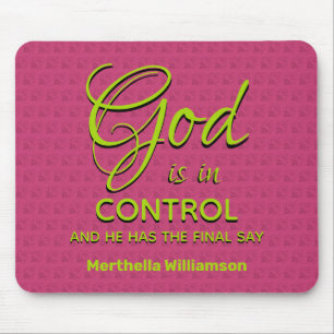 Mousepad DEUS Personalizado Cristão está em cor-de-rosa