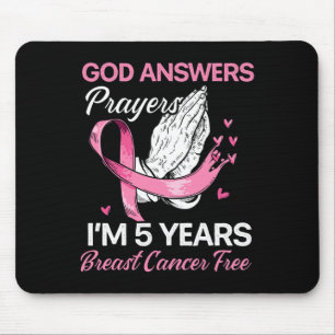 Mousepad Deus Responde Orações Sobrevivente do Câncer da Ma