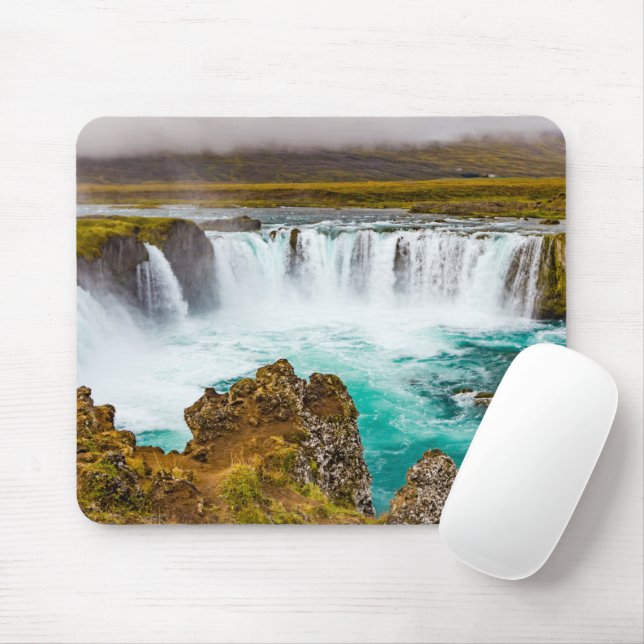 Mousepad Deusa-cascata, Islândia (Com mouse)