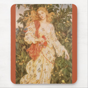 Mousepad Deusa de Blossoms e Flores, Flora de Morgan