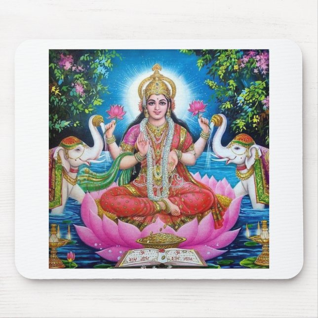 Mousepad Deusa de Lakshmi de amor, de prosperidade, e de (Frente)