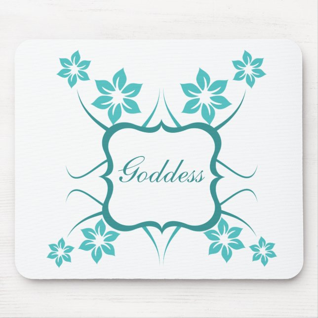 Mousepad Deusa Floral Mousepad, Turquoise (Frente)