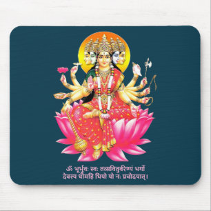 Mousepad Deusa Gayatri Devi Hindu Deity Gayatri Mantra