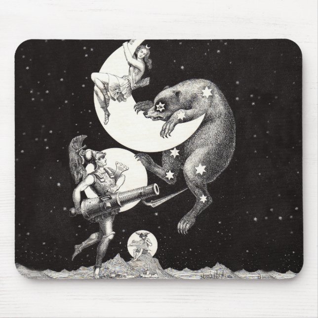 Mousepad Deusa Lunar Celestial Antiga & Ursa Maior (Frente)