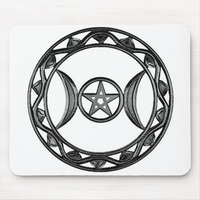 Mousepad Deusa tripla com Pentagram (Frente)