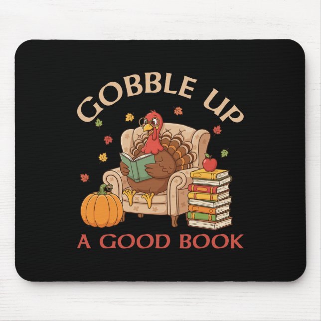 Mousepad Devorar Um Bom Livro Peru Leitura Livro Dia de Açã (Frente)