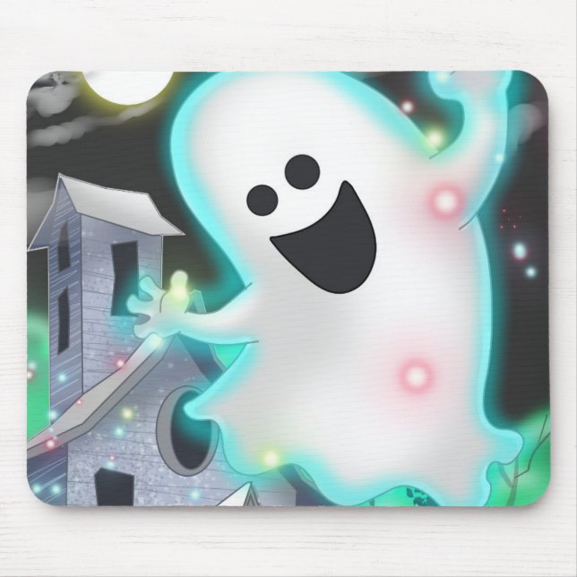 Mousepad Dez pequenos monstros: Gabbie, o fantasma: Mouse P (Frente)