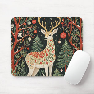 Mousepad Dezinho de Natal da Floresta da Meia-Noite
