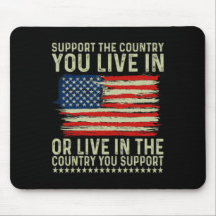 Mousepad Dia 4 De Julho Apoie O País Em Que Você Vive