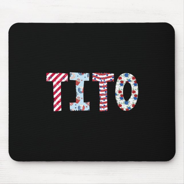Mousepad Dia Americano da Independência Patriótica do Tito  (Frente)