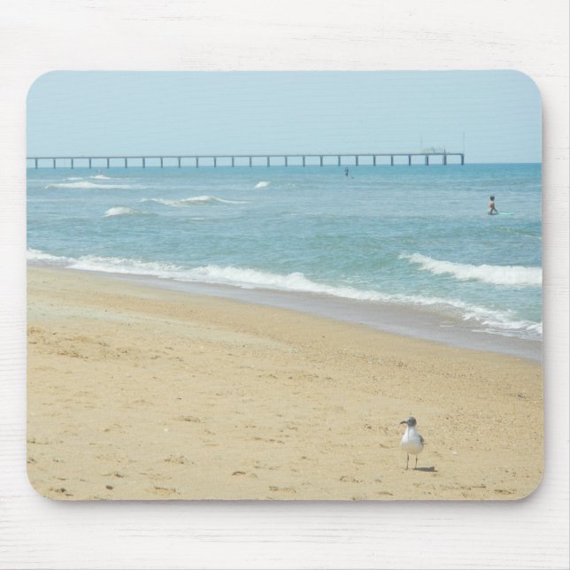 Mousepad Dia bonito na praia (Frente)