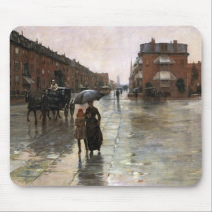 Mousepad Dia Chuvoso, Boston por Frederick Childe Hassam