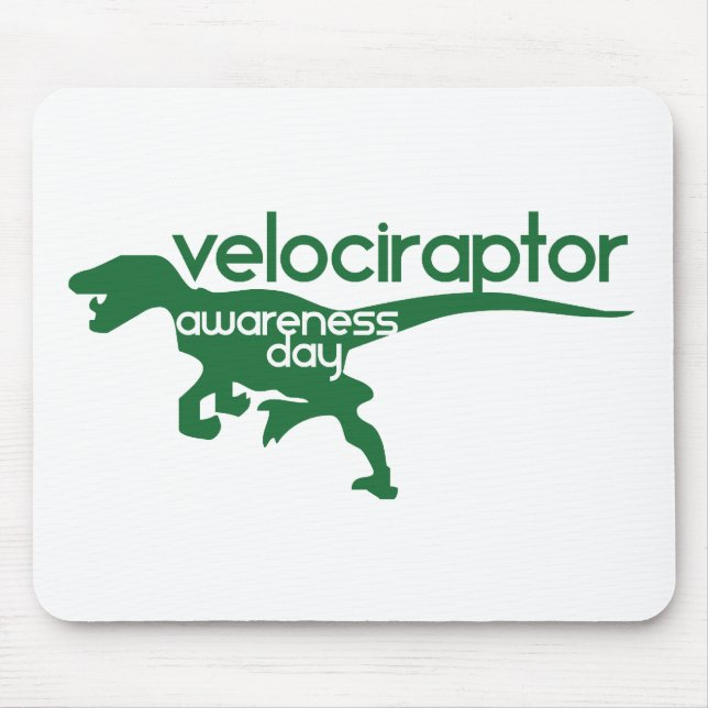 Mousepad Dia da Consciência do Velociraptor (Frente)
