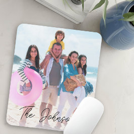 Mousepad Dia da Família | Nome de Foto Moderno Personalizad