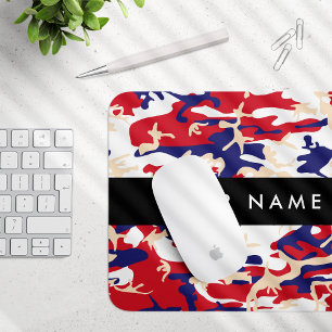 Mousepad Dia da Independência Camuflagem Seu nome Personali