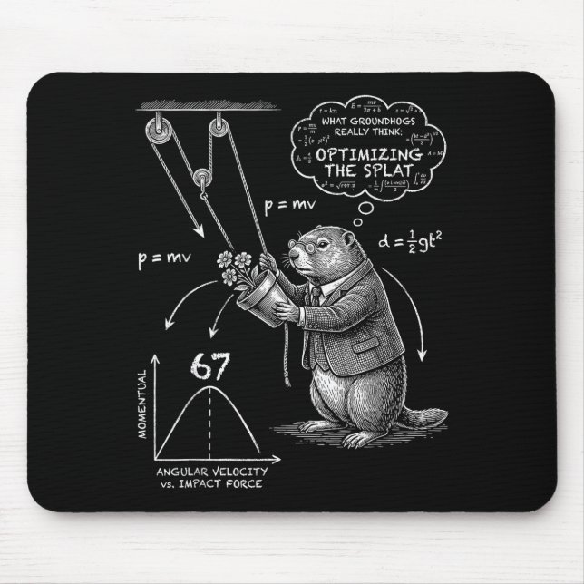 Mousepad Dia da Marmota Engraçado 67 Meme O que as Marmotas (Frente)