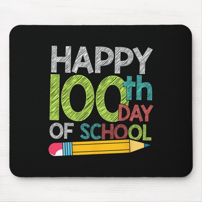 Mousepad Dia Dando Presente Aos Estudantes Felizes 100 Dias (Frente)