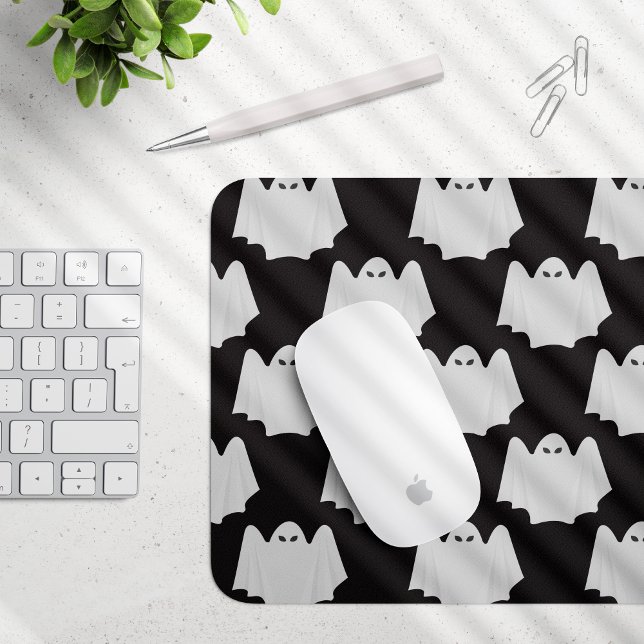 Mousepad Dia das Bruxas, Fantasma Assustador, Doce ou Trave (Criador carregado)
