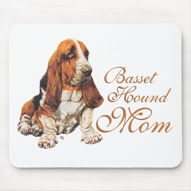 Mousepad Dia das Mães Basset Hound (Frente)