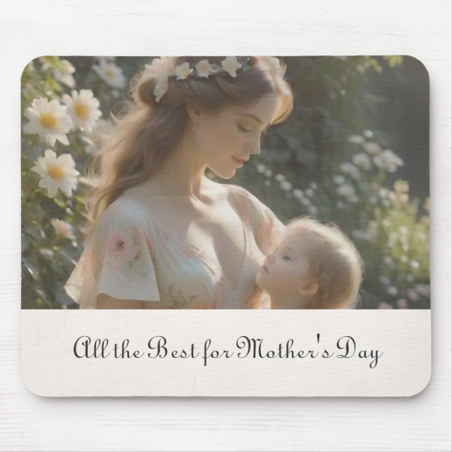 Mousepad Dia das Mães – Um Abraço Ternura no Jardim (Frente)