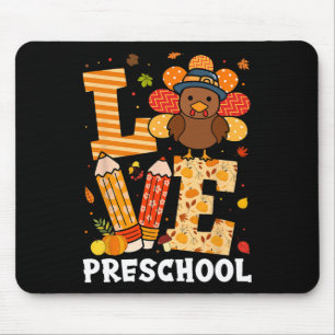 Mousepad Dia de Ação de Graças Amor Pré-escola Professor Pe