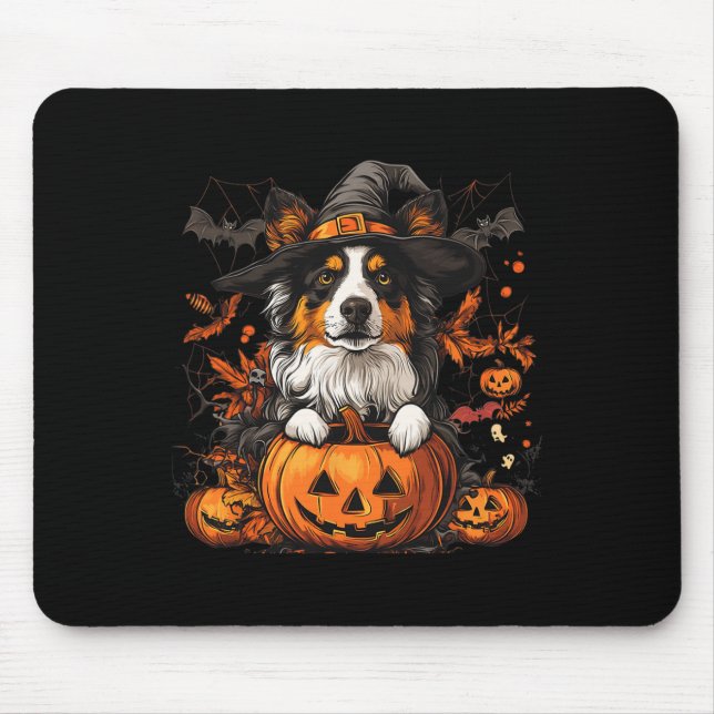 Mousepad Dia de Ação de Graças do Pastor Australiano Pumpki (Frente)