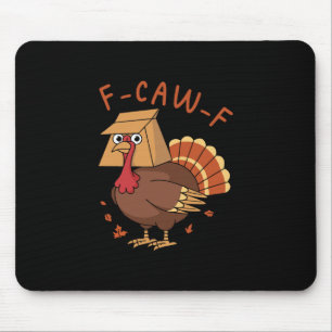Mousepad Dia de Ação de Graças F-caw-f Peru Galo Humor Meme