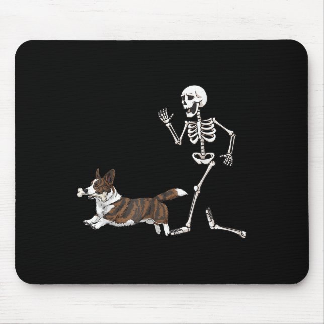Mousepad Dia de as Bruxas engraçado Cardigan Welsh Corgi E  (Frente)