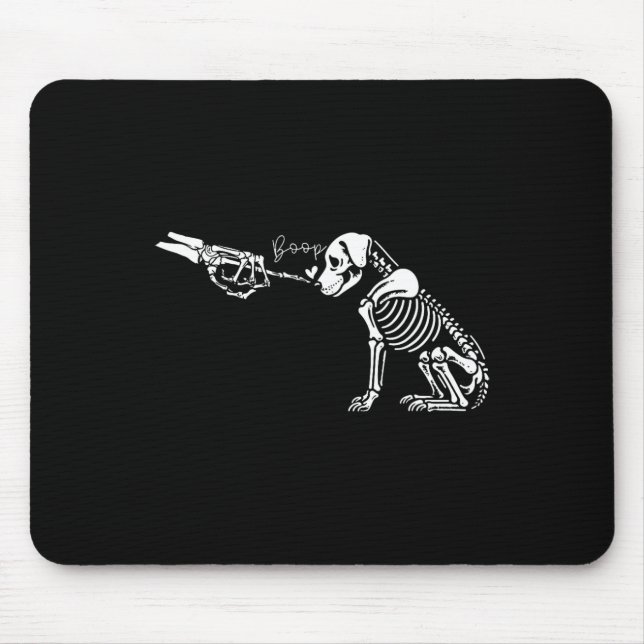 Mousepad Dia de as Bruxas engraçado de Cachorro de Mão do E (Frente)