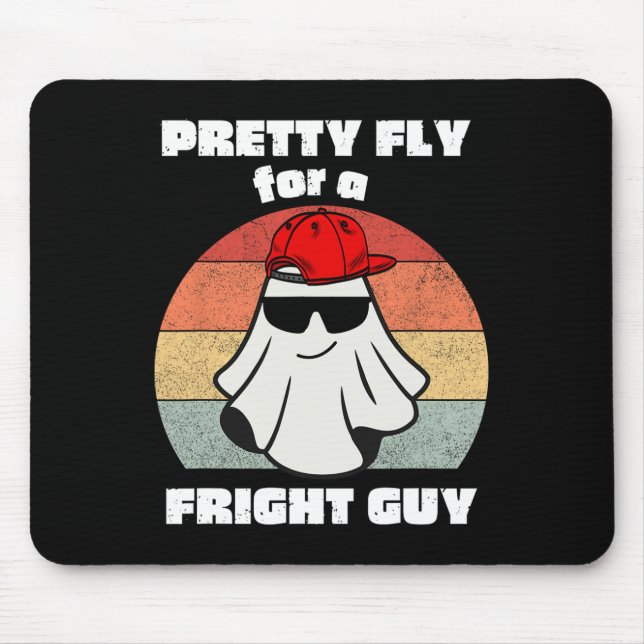 Mousepad Dia de as Bruxas engraçado de fantasia fantasma de (Frente)