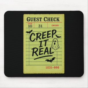 Mousepad Dia de as Bruxas engraçado Guest Check Creep It Re