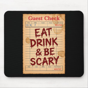 Mousepad Dia de as Bruxas engraçado Guest Verifique Beber B