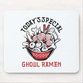 Mousepad Dia de as Bruxas engraçado Menu Ghoul Ramen