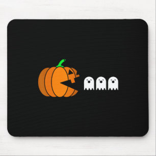 Mousepad Dia de as Bruxas engraçado Pumpkin Comendo Fantasm