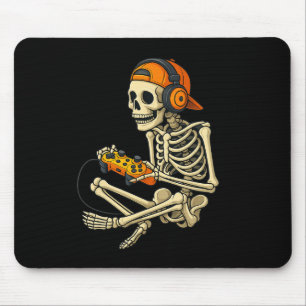 Mousepad Dia de as Bruxas engraçado Skeleton Gamer Vídeo Ga