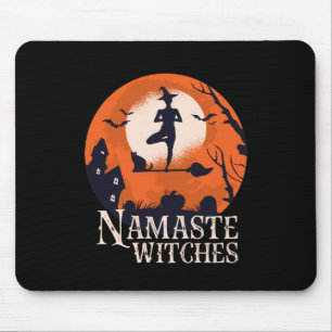 Mousepad Dia de as Bruxas engraçado Yoga Lover Namaste Witc