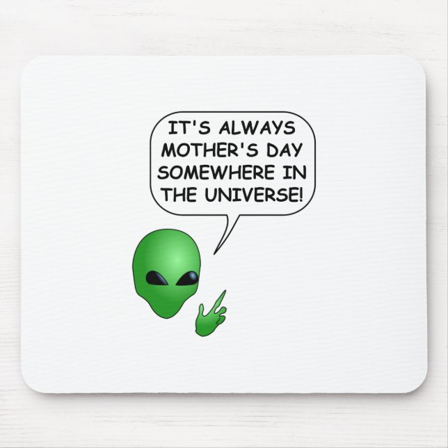 Mousepad Dia de as mães alienígena (Frente)