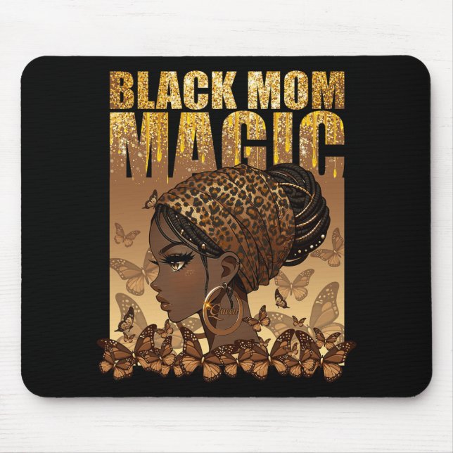 Mousepad Dia de as mães de diversão mamãe Afro-Americana (Frente)