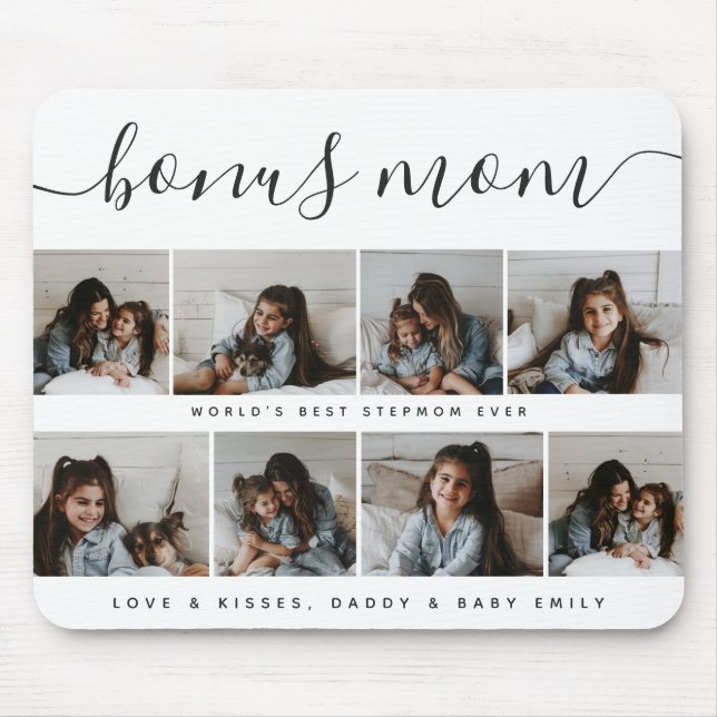 Mousepad Dia de as mães de Fotografias Preto e Branco Manus (Frente)