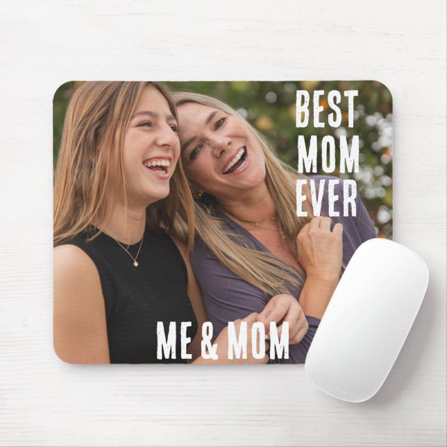 Mousepad Dia de as mães de fotos personalizado da melhor mã (Com mouse)