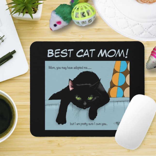 Mousepad Dia de as mães de Gato Negro (Criador carregado)