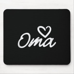 Mousepad Dia de as mães Oma Heart Cute Love Avó Nana Mimi