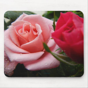 Mousepad Dia de as mães rosa e Rosa vermelha